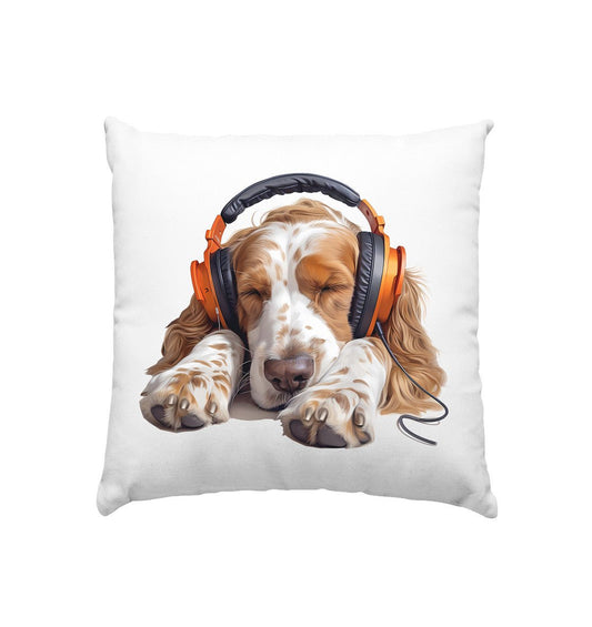 Kopfhörer English Setter orange belton - Kissen 40x40cm - Multitalenty