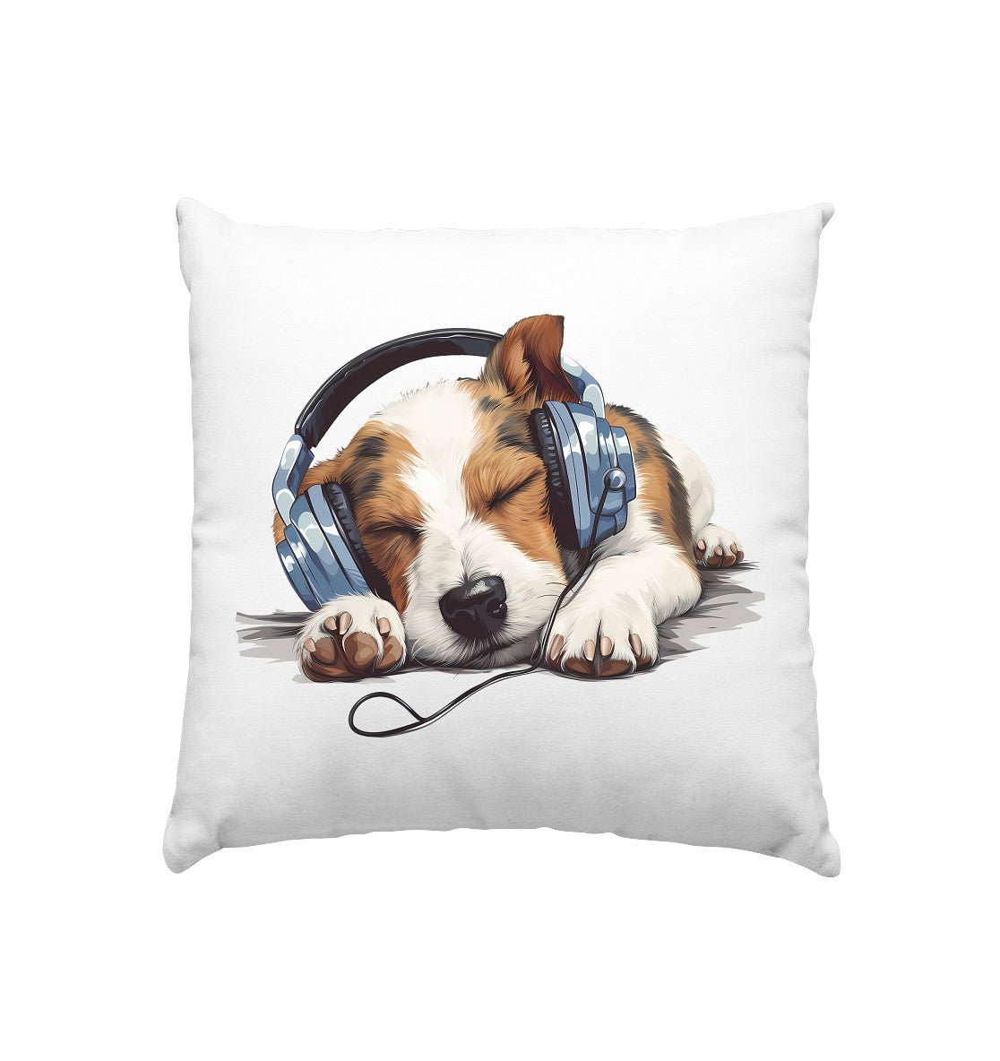 Kopfhörer Jack Russell - Kissen 40x40cm - Multitalenty