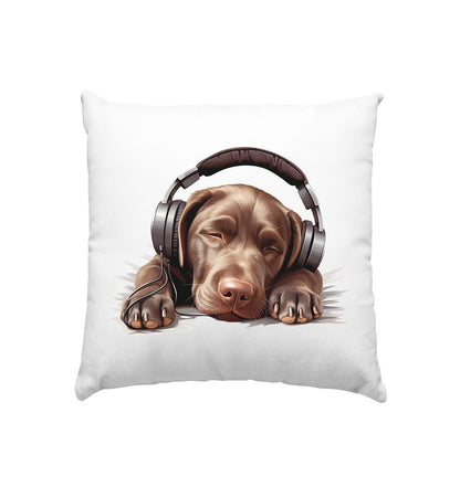 Kopfhörer Labrador braun - Kissen 40x40cm - Multitalenty