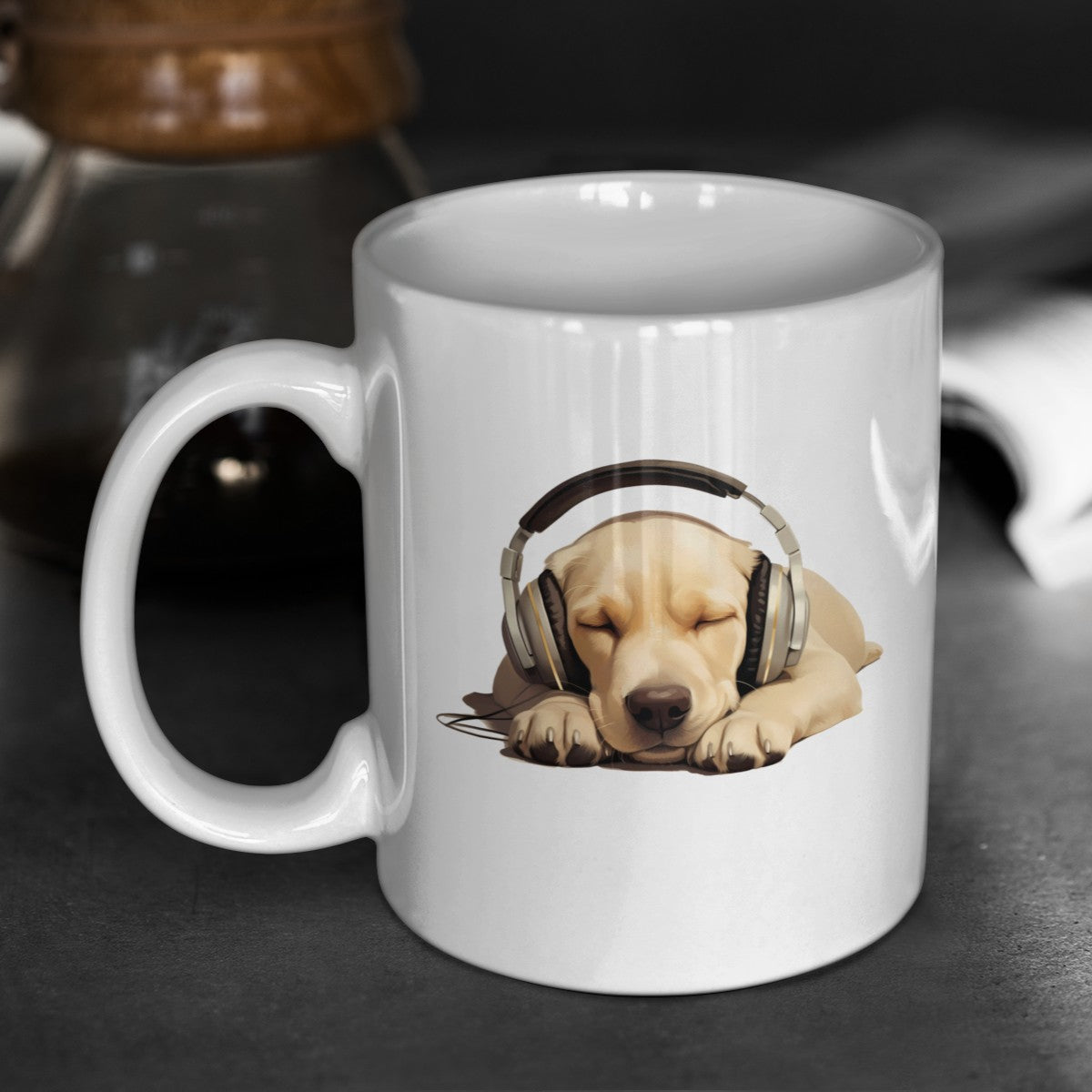 Kopfhörer Labrador gelb - Tasse glossy - Multitalenty