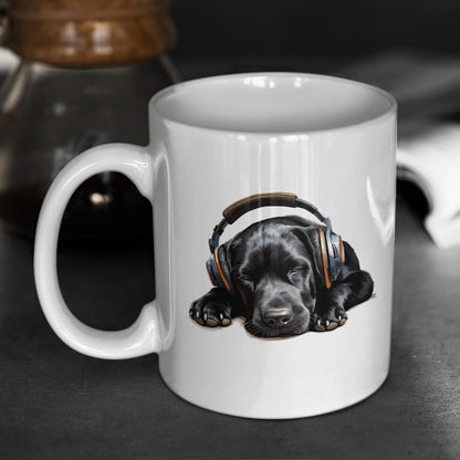 Kopfhörer Labrador schwarz - Tasse glossy - Multitalenty