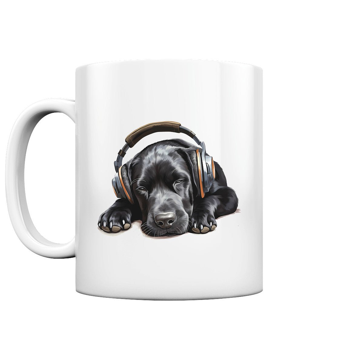 Kopfhörer Labrador schwarz - Tasse glossy - Multitalenty