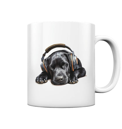 Kopfhörer Labrador schwarz - Tasse glossy - Multitalenty