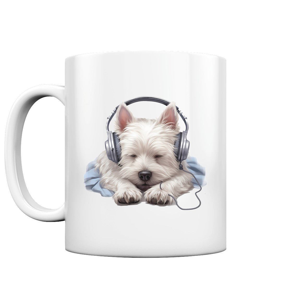 Kopfhörer Westie - Tasse glossy - Multitalenty