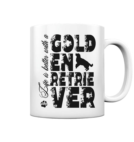 Life is better with a Golden Retriever - Tasse glossy - Multitalenty