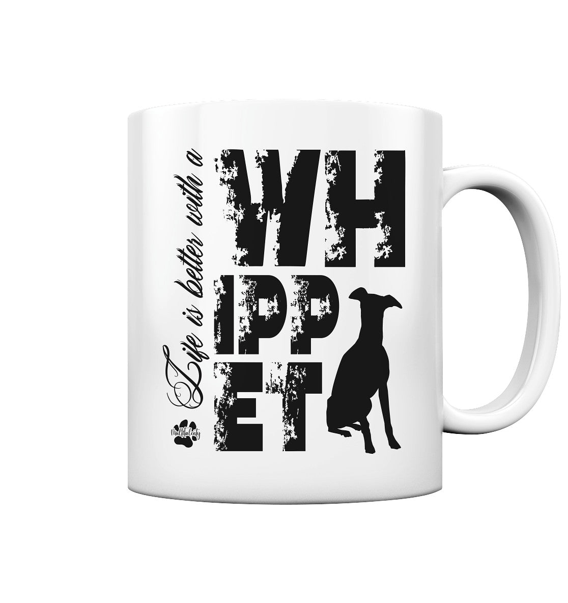 Life is better with a Whippet - Tasse glossy - Multitalenty