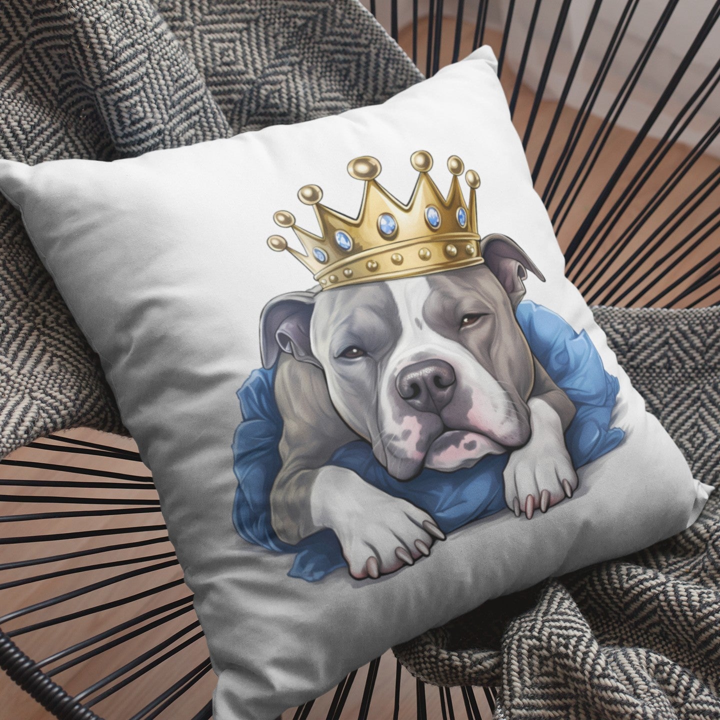 Schlafender American Staffordshire Terrier - Kissen 40x40cm - Multitalenty