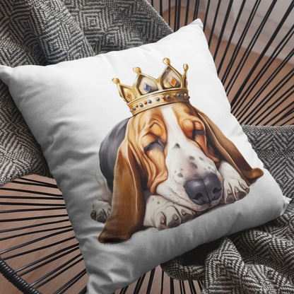 Schlafender Basset Hound - Kissen 40x40cm - Multitalenty