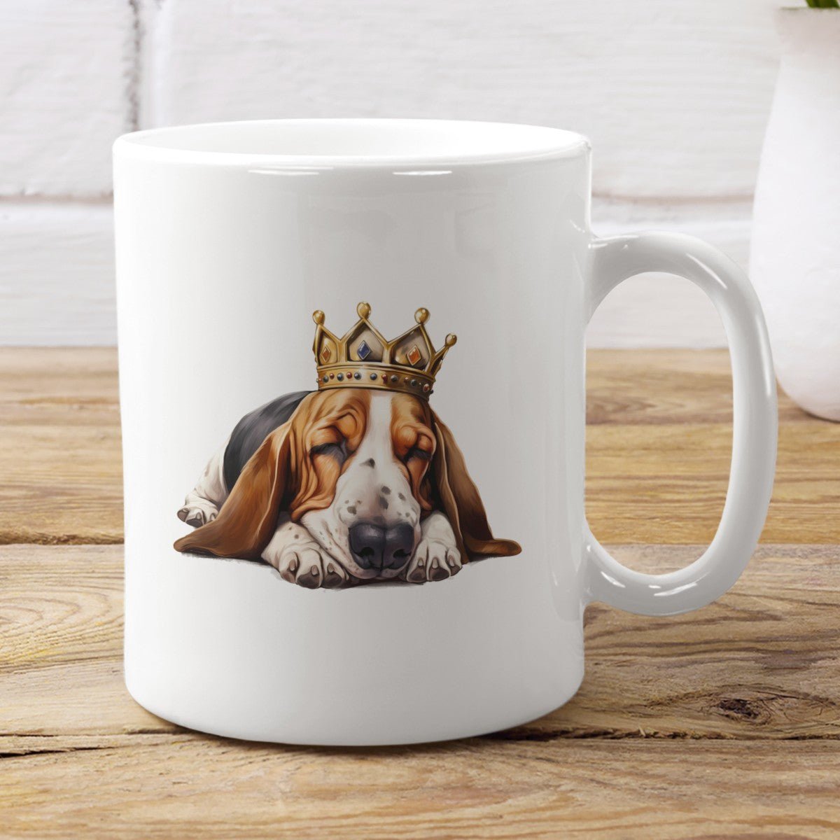 Schlafender Basset Hound - Tasse glossy - Multitalenty