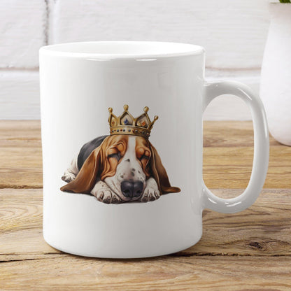 Schlafender Basset Hound - Tasse glossy - Multitalenty