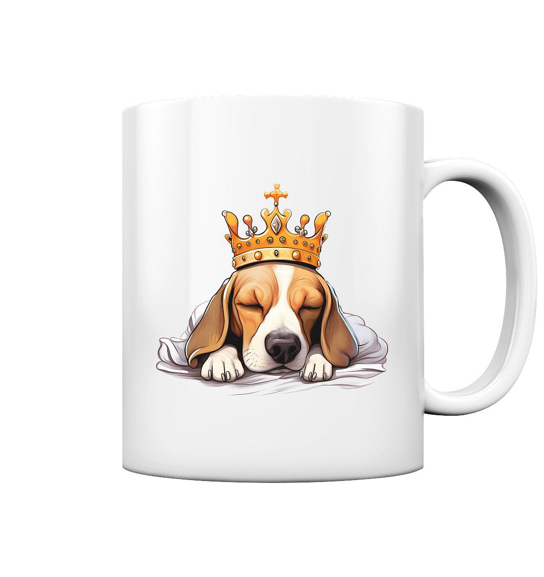 Schlafender Beagle - Tasse glossy - Multitalenty