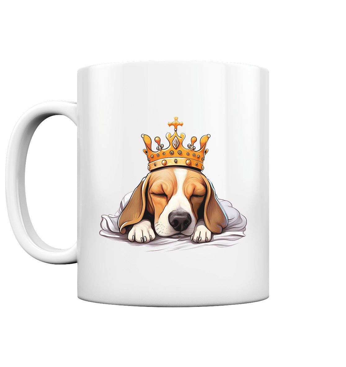 Schlafender Beagle - Tasse glossy - Multitalenty