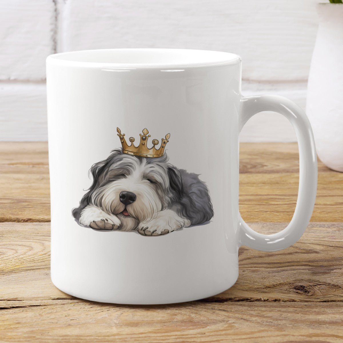 Schlafender Bearded Collie - Tasse glossy - Multitalenty