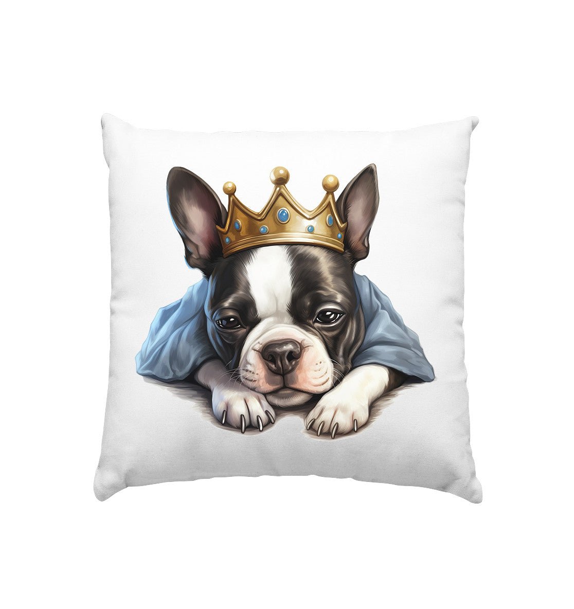 Schlafender Boston Terrier - Kissen 40x40cm - Multitalenty