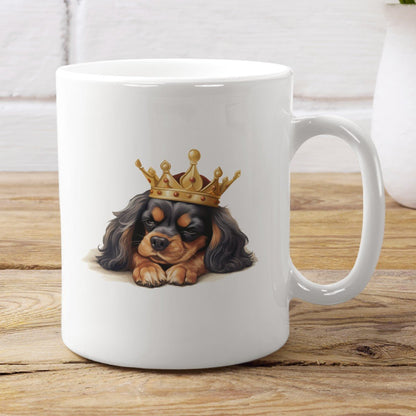 Schlafender Cavalier King Charles Spaniel black and tan - Tasse glossy - Multitalenty