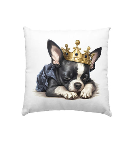 Schlafender Chihuahua black & white - Kissen 40x40cm - Multitalenty