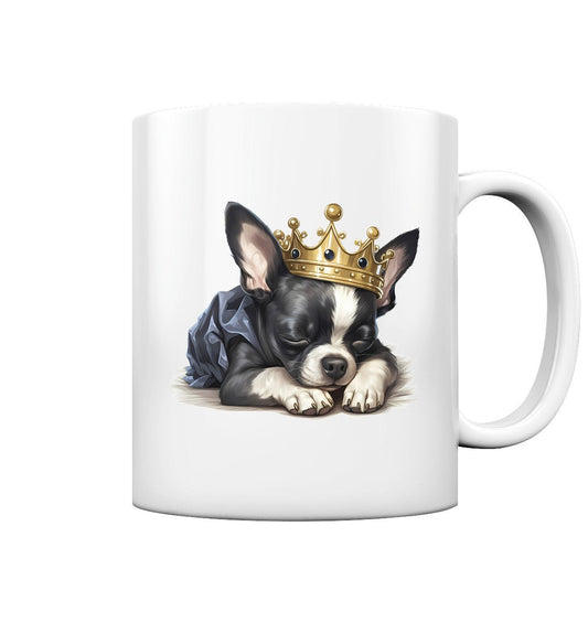 Schlafender Chihuahua black & white - Tasse glossy - Multitalenty