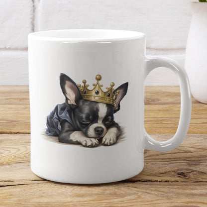 Schlafender Chihuahua black & white - Tasse glossy - Multitalenty