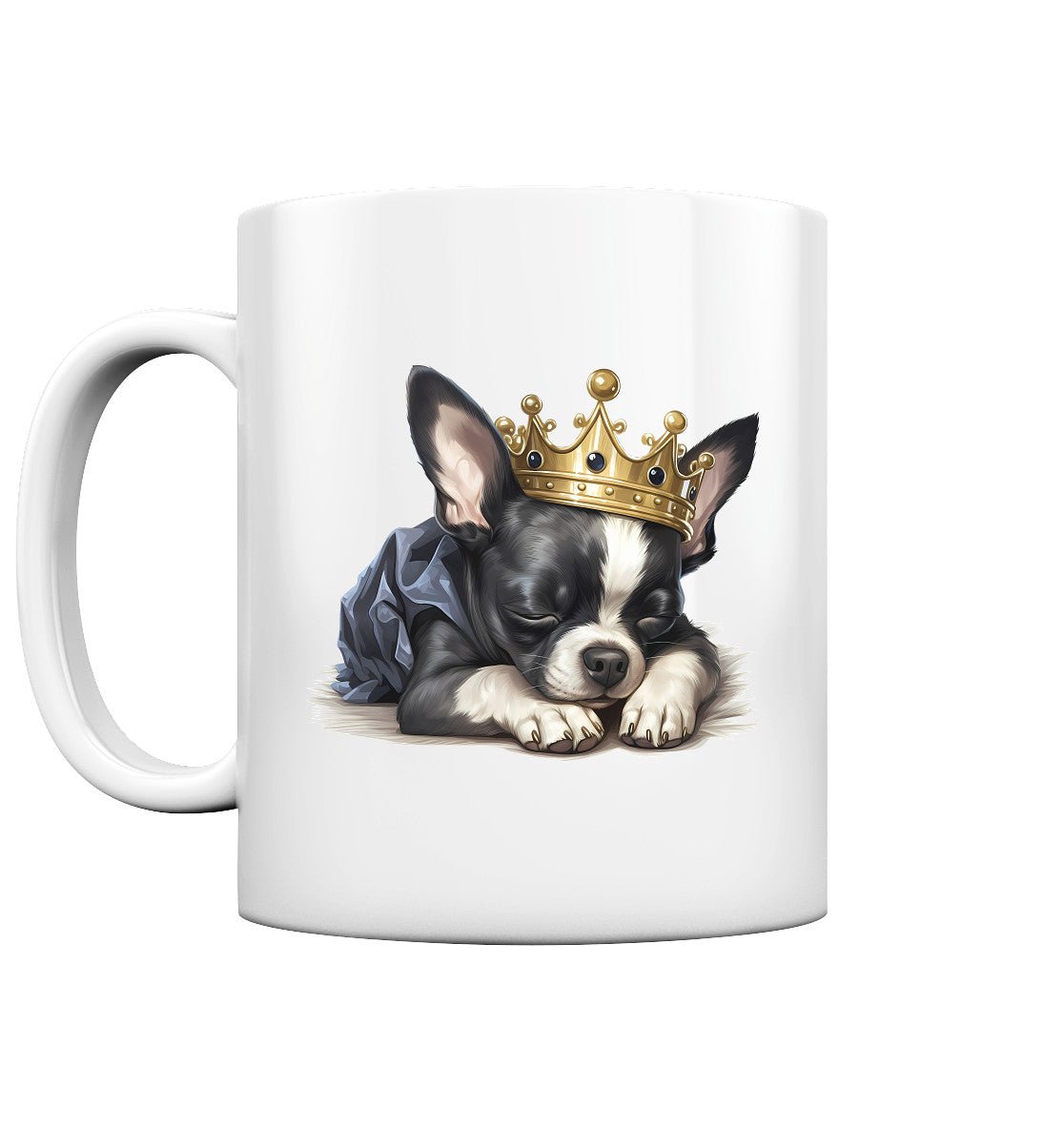 Schlafender Chihuahua black & white - Tasse glossy - Multitalenty