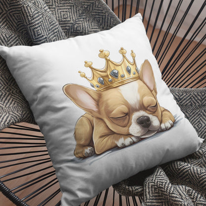 Schlafender Chihuahua gold & white - Kissen 40x40cm - Multitalenty