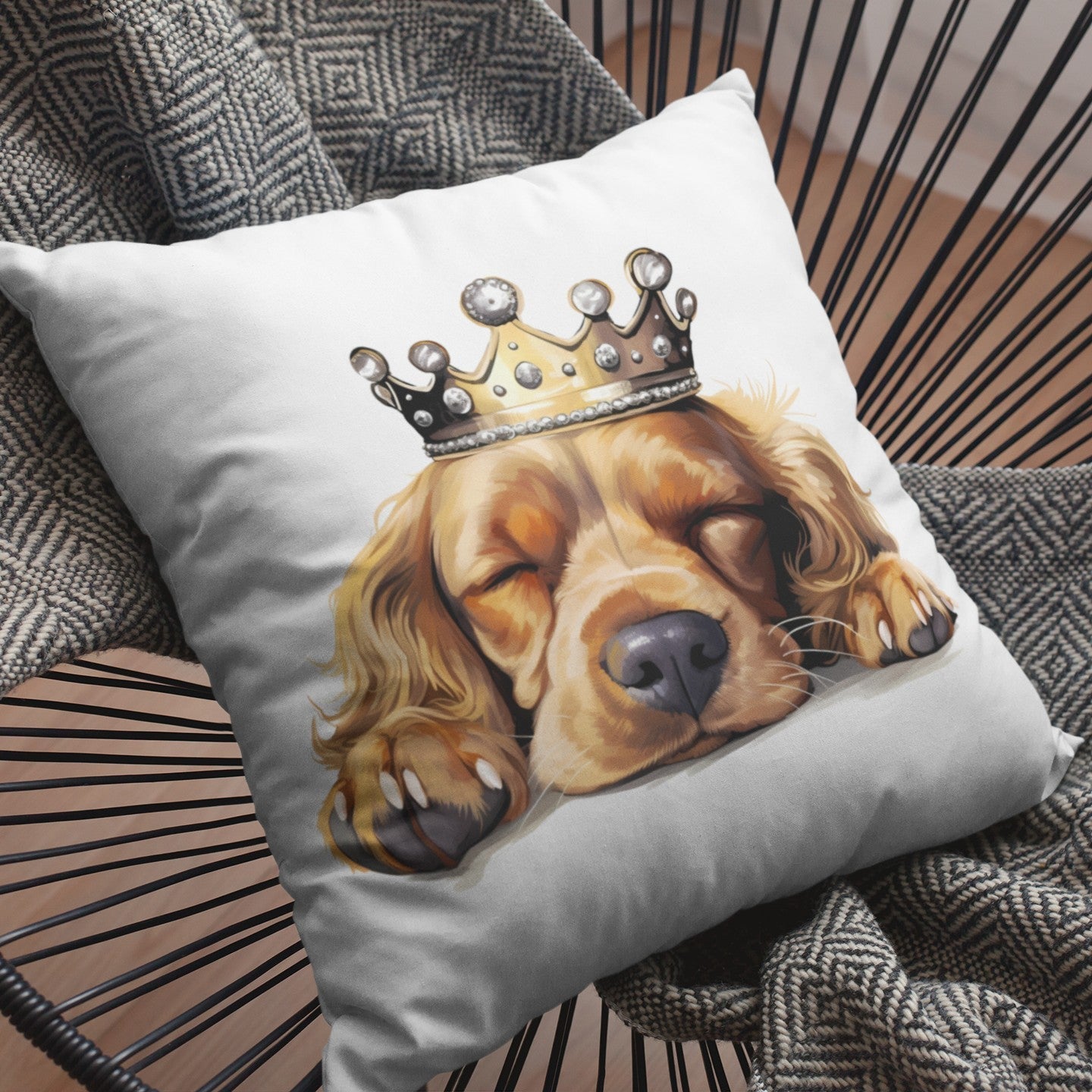 Schlafender Cocker Spaniel - Kissen 40x40cm - Multitalenty