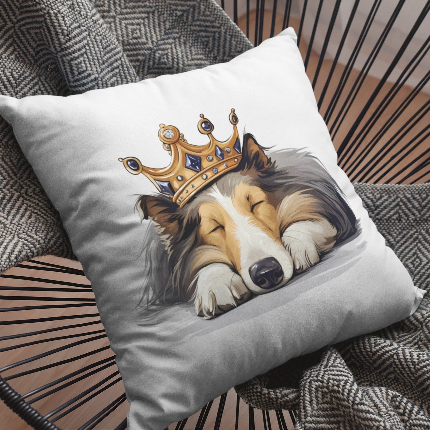 Schlafender Collie - Kissen 40x40cm - Multitalenty