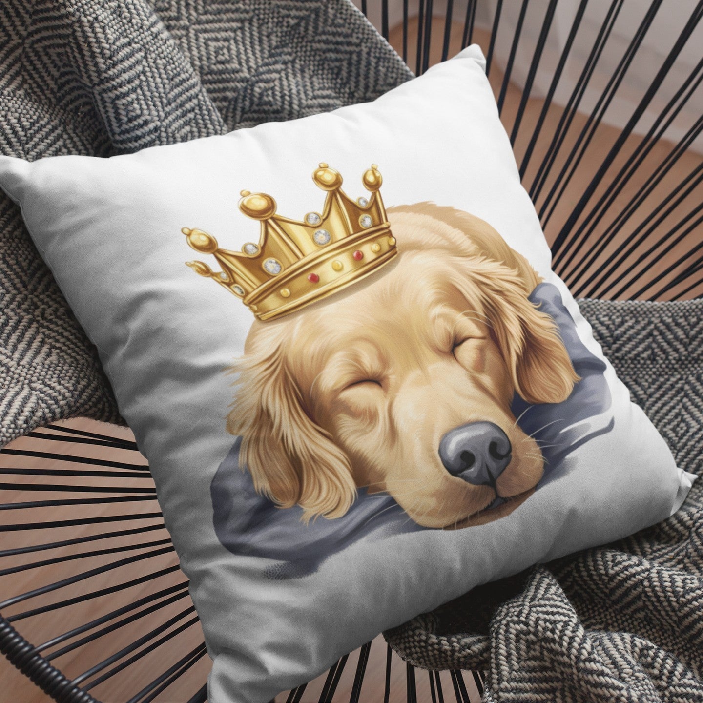 Schlafender Golden Retriever - Kissen 40x40cm - Multitalenty