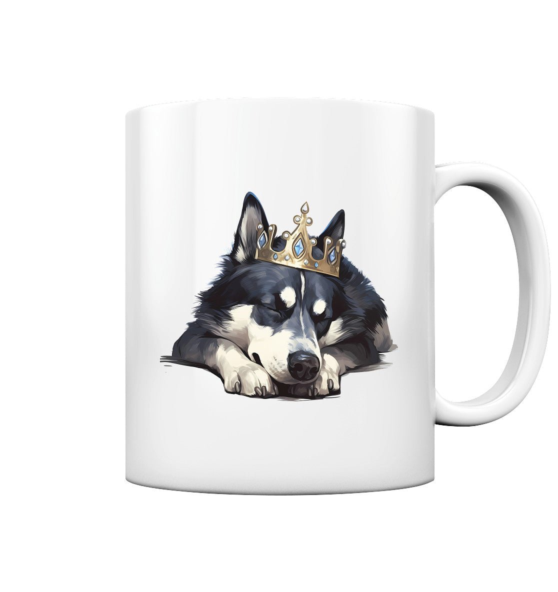 Schlafender Husky - Tasse glossy - Multitalenty