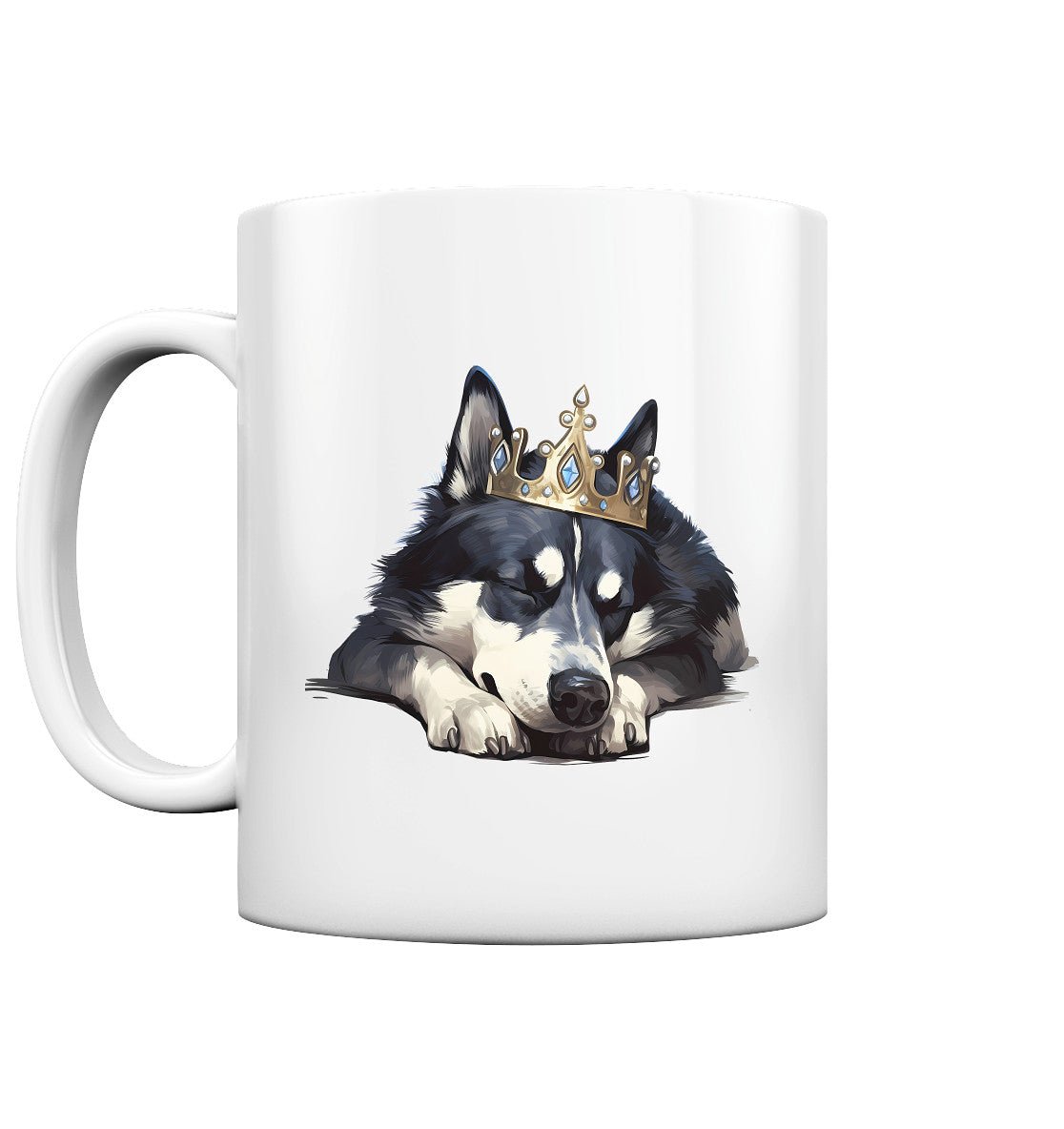 Schlafender Husky - Tasse glossy - Multitalenty