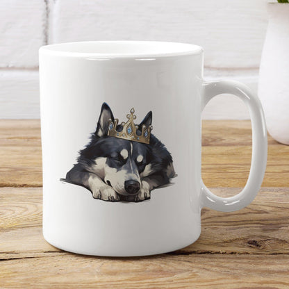 Schlafender Husky - Tasse glossy - Multitalenty