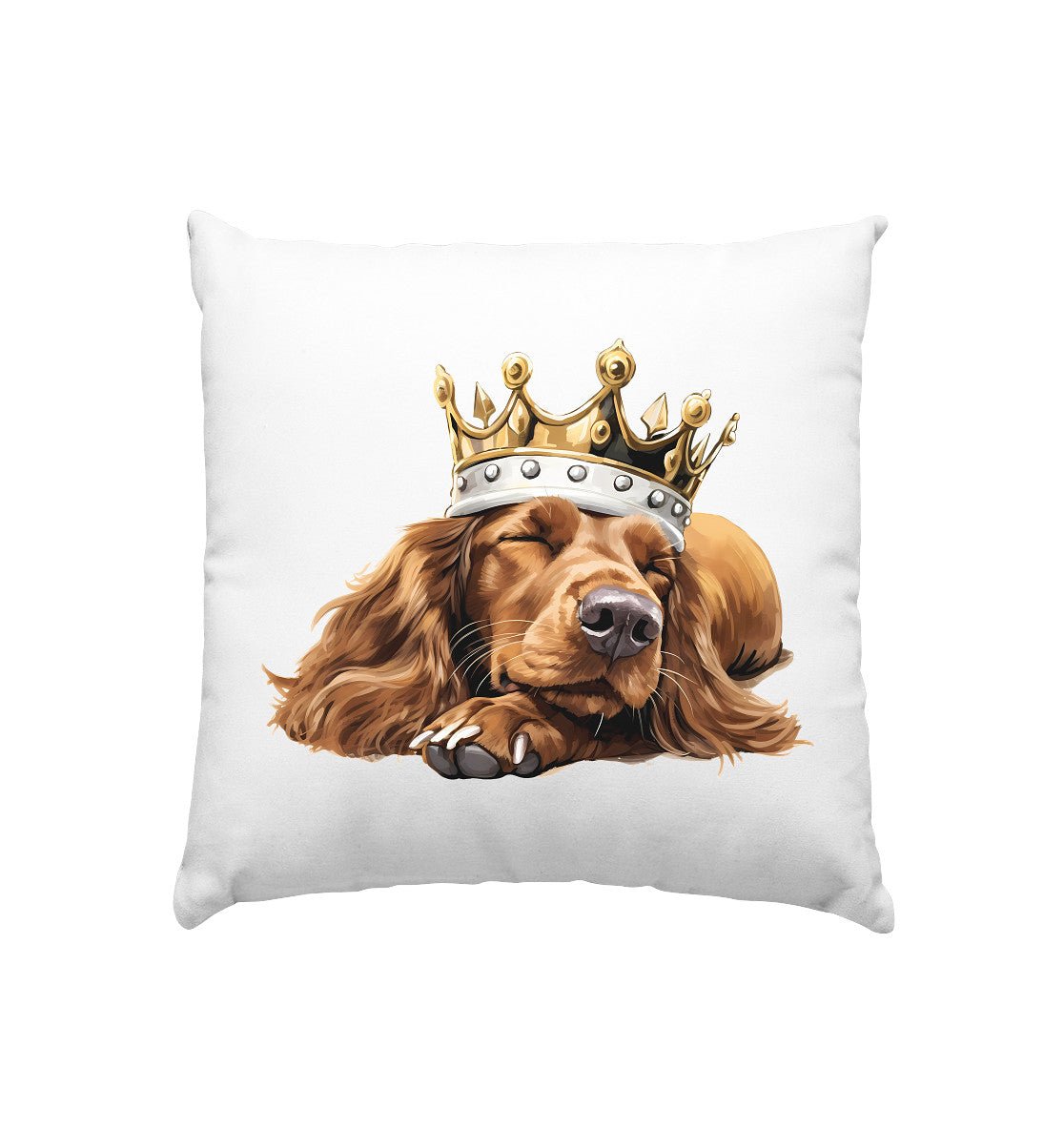 Schlafender Irish Setter - Kissen 40x40cm - Multitalenty