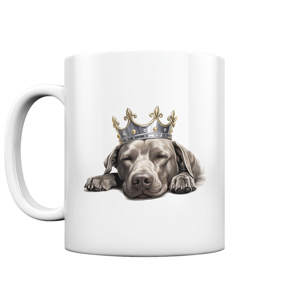 Schlafender Labrador silber - Tasse glossy - Multitalenty