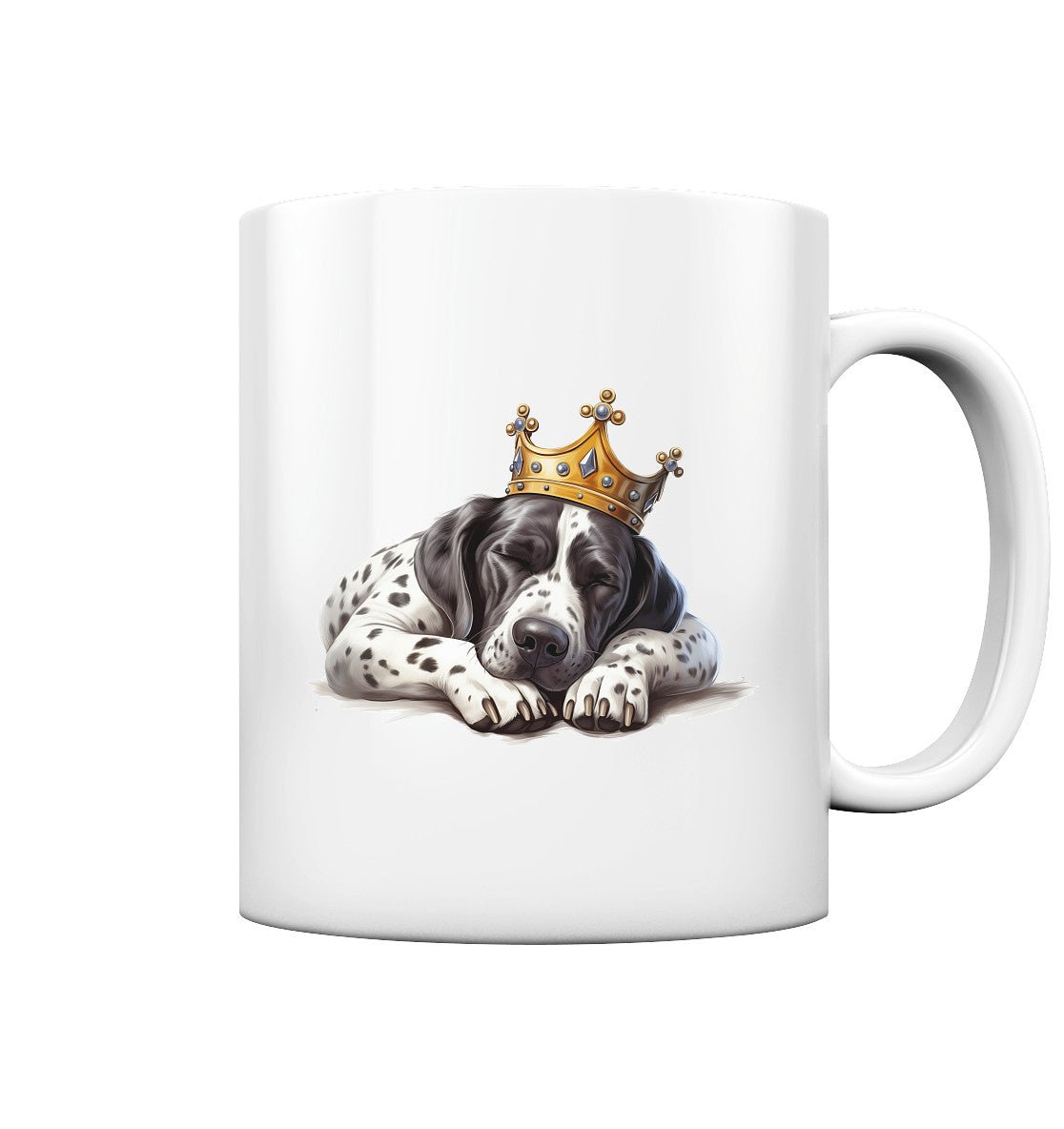 Schlafender Pointer - Tasse glossy - Multitalenty