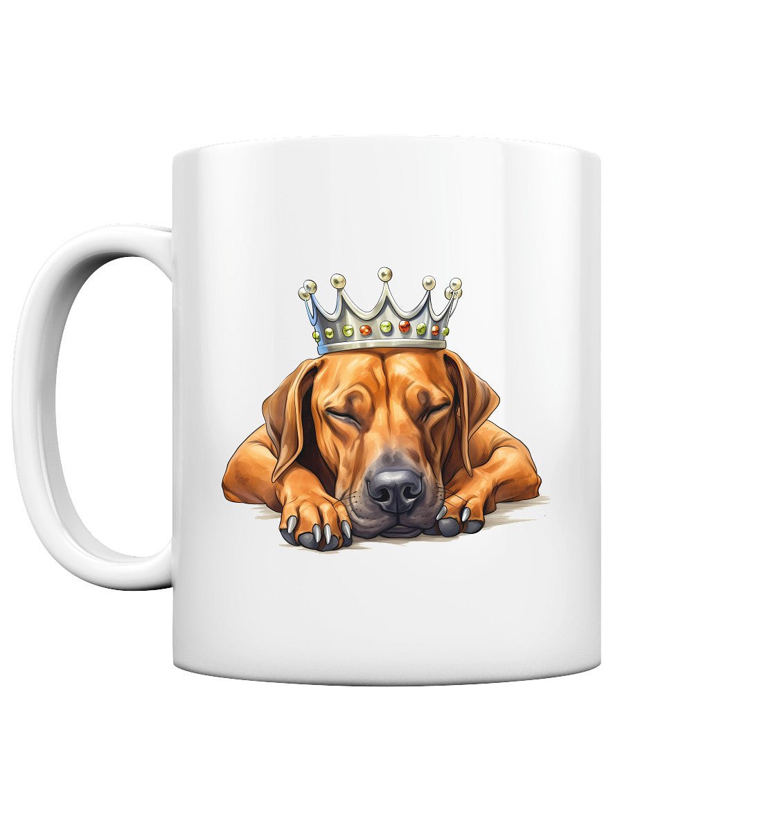 Schlafender Rhodesian Ridgeback - Tasse glossy - Multitalenty