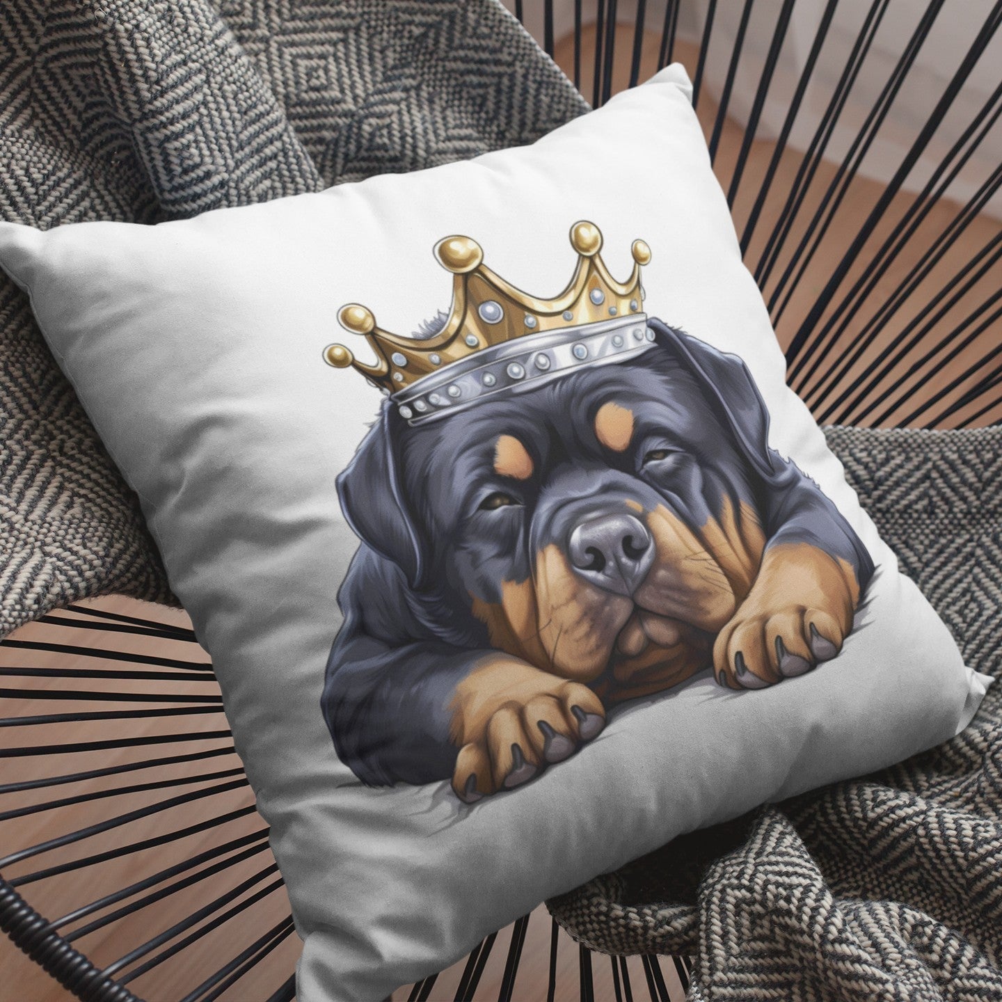 Schlafender Rottweiler - Kissen 40x40cm - Multitalenty