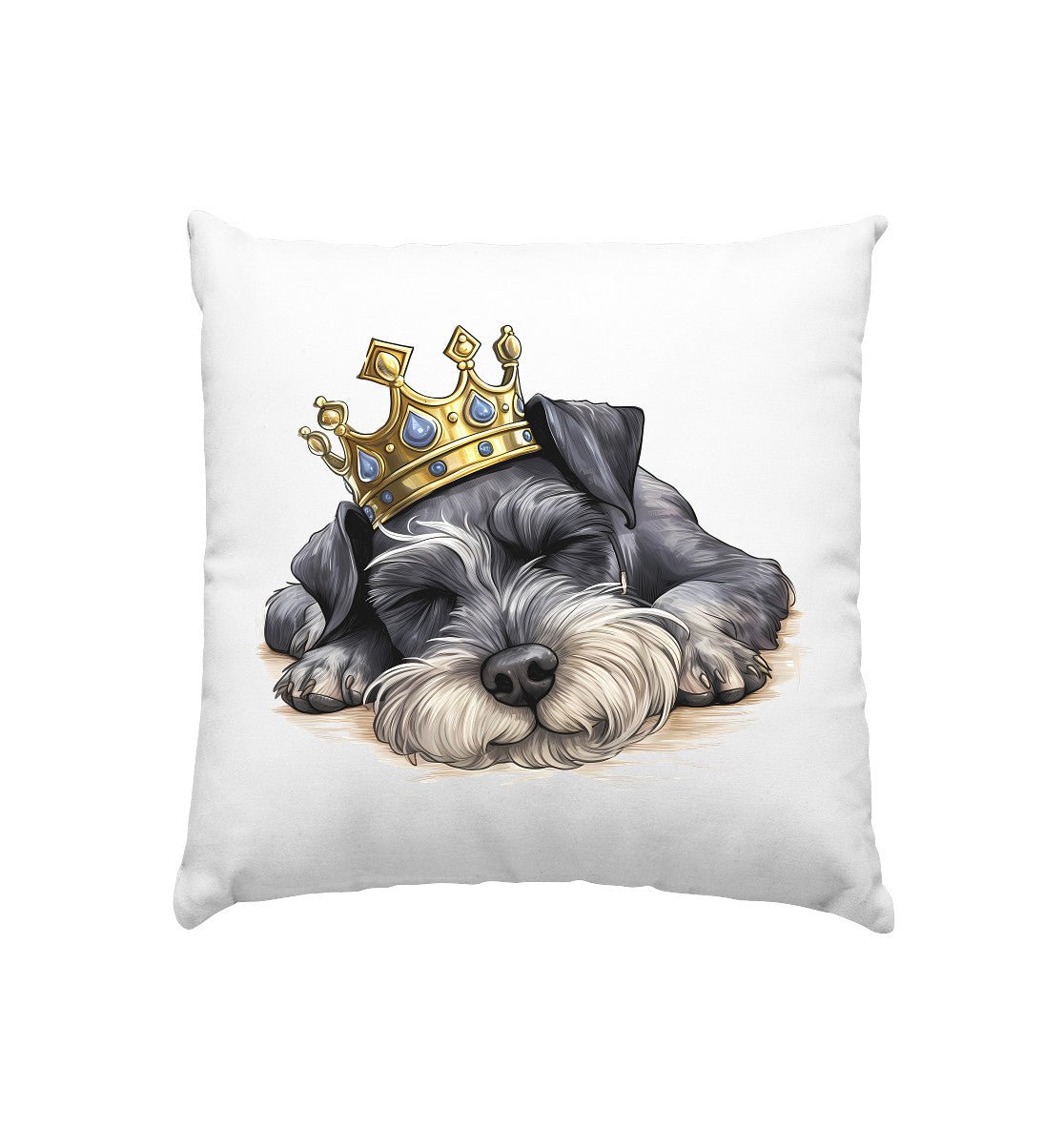 Schlafender Schnauzer - Kissen 40x40cm - Multitalenty