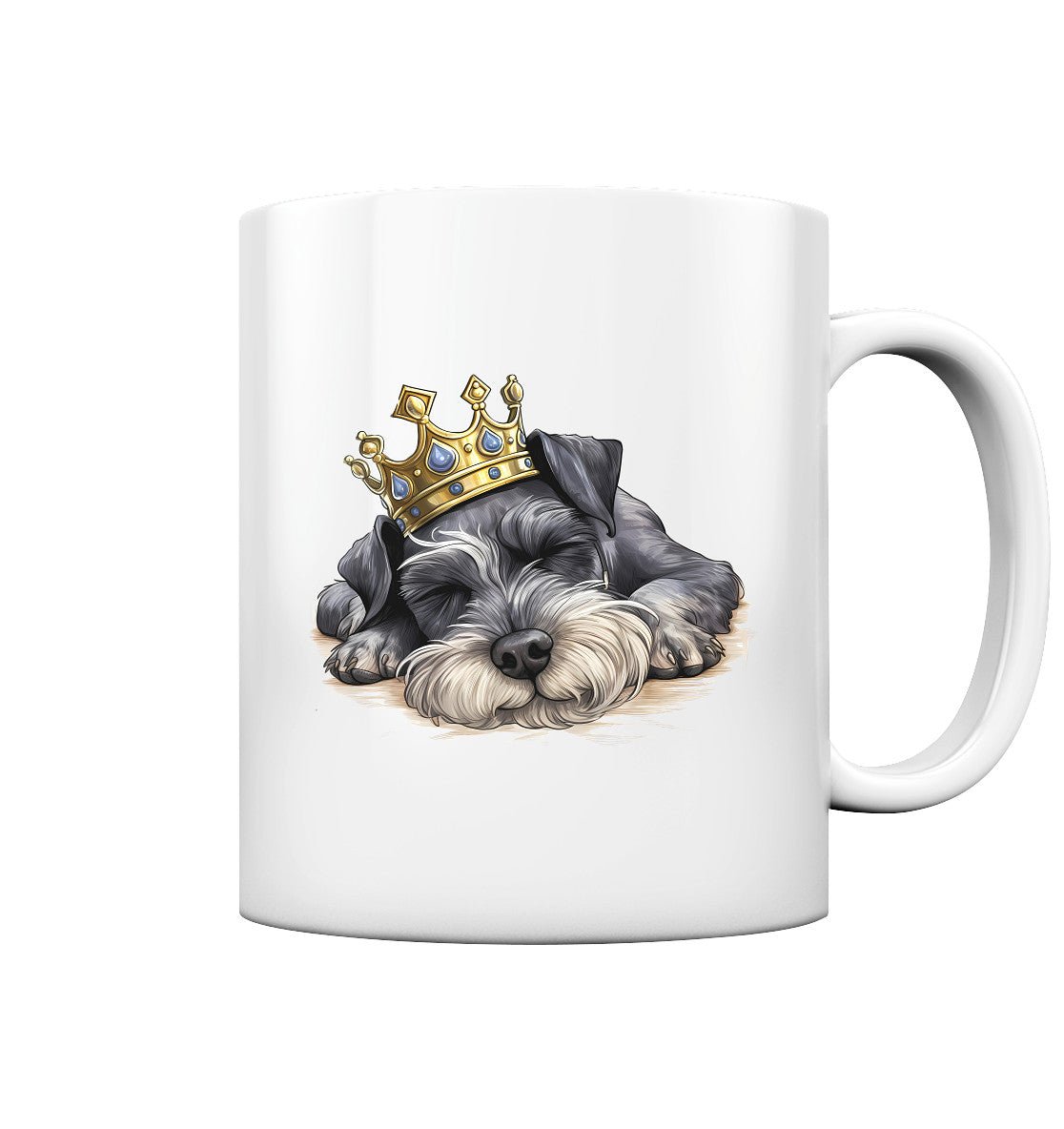 Schlafender Schnauzer - Tasse glossy - Multitalenty