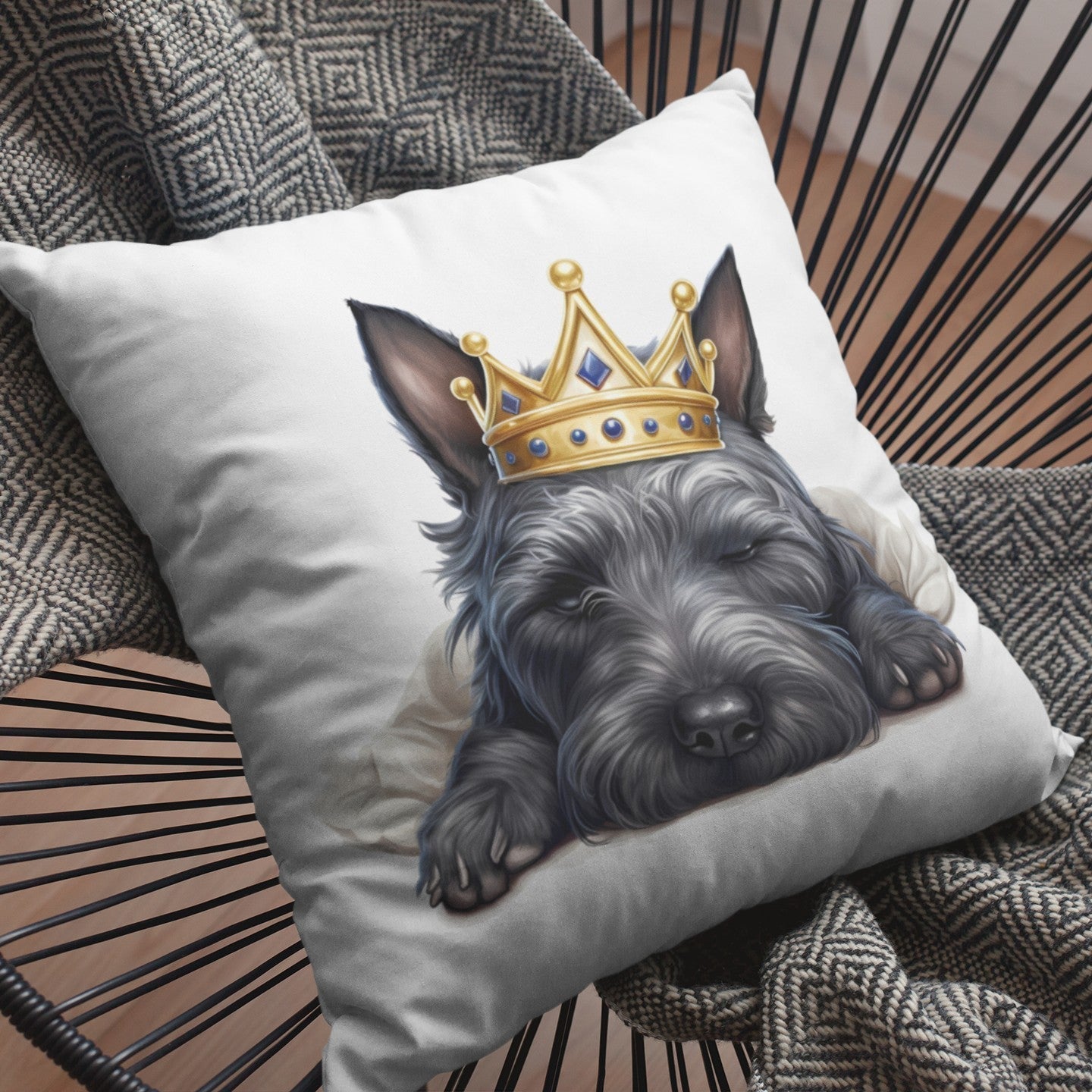 Schlafender Scottish Terrier - Kissen 40x40cm - Multitalenty