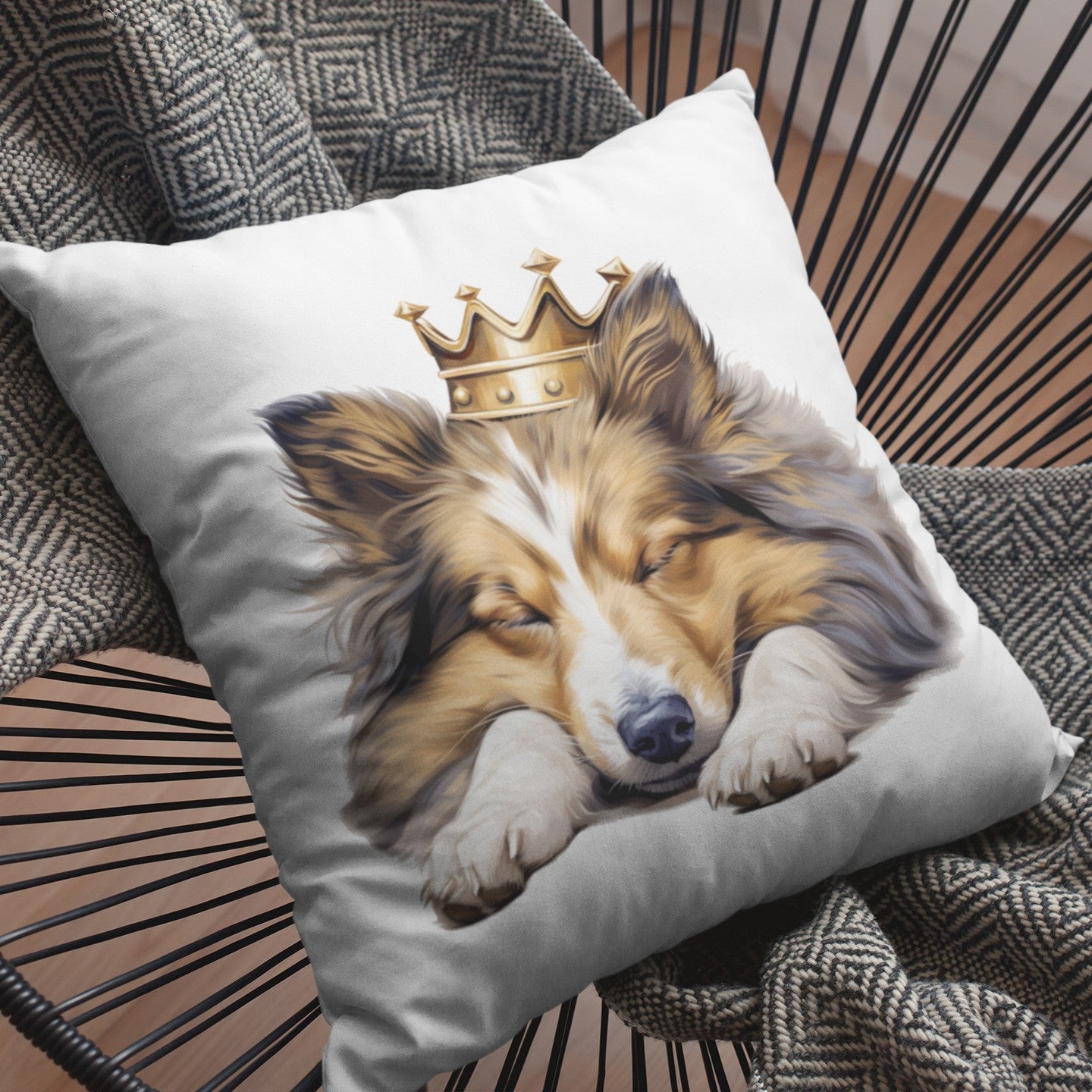 Schlafender Sheltie - Kissen 40x40cm - Multitalenty