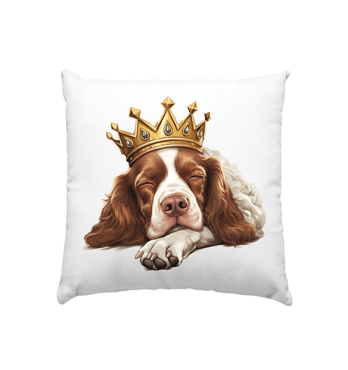 Schlafender Springer Spaniel - Kissen 40x40cm - Multitalenty