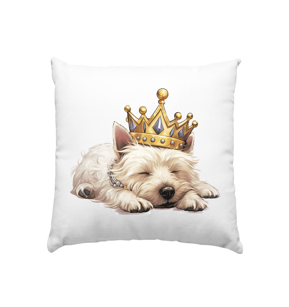 Schlafender Westie - Kissen 40x40cm - Multitalenty