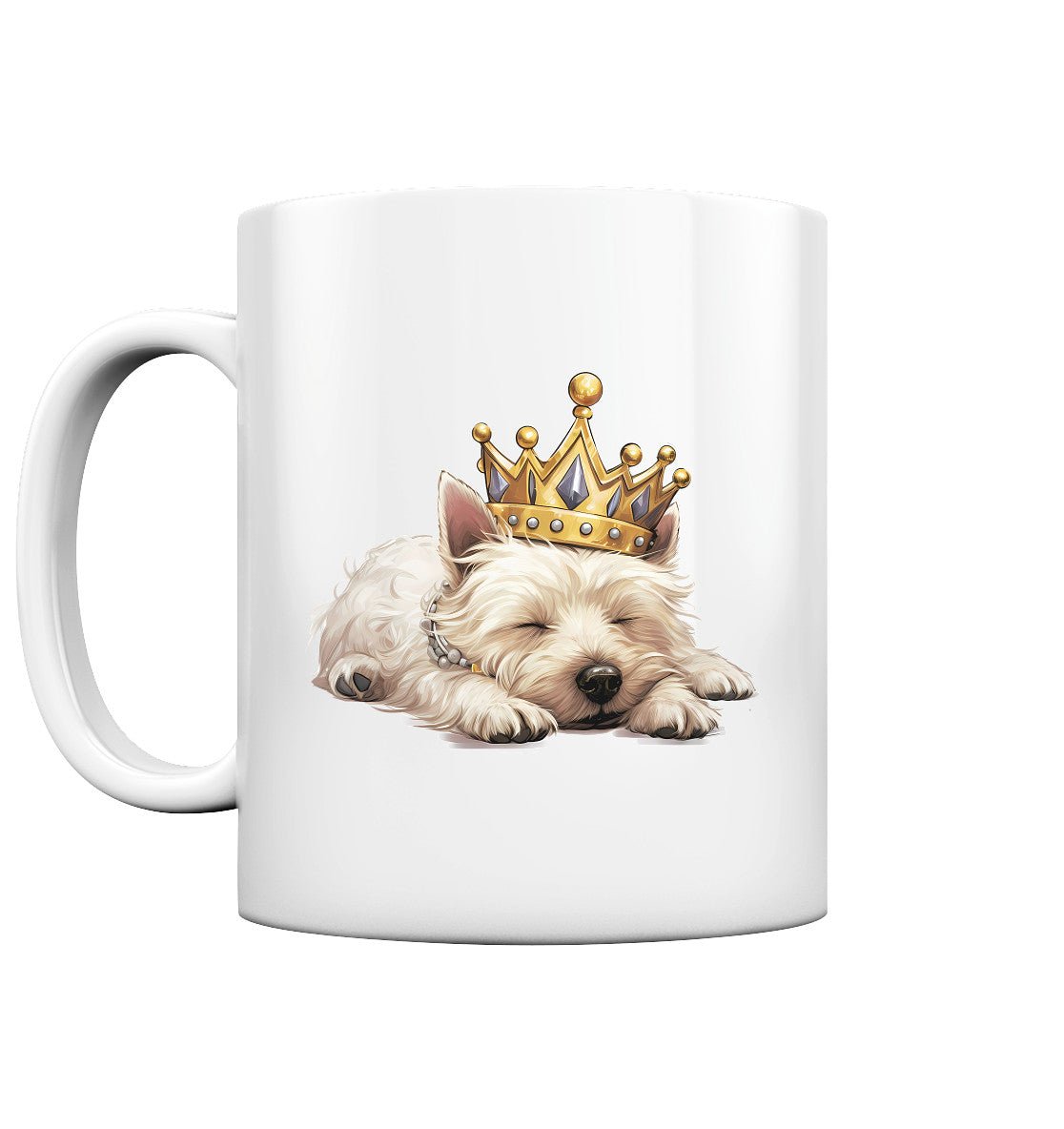 Schlafender Westie - Tasse glossy - Multitalenty