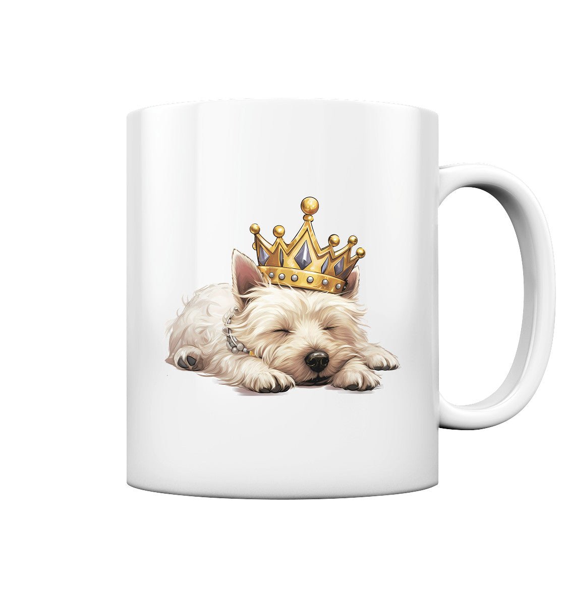 Schlafender Westie - Tasse glossy - Multitalenty